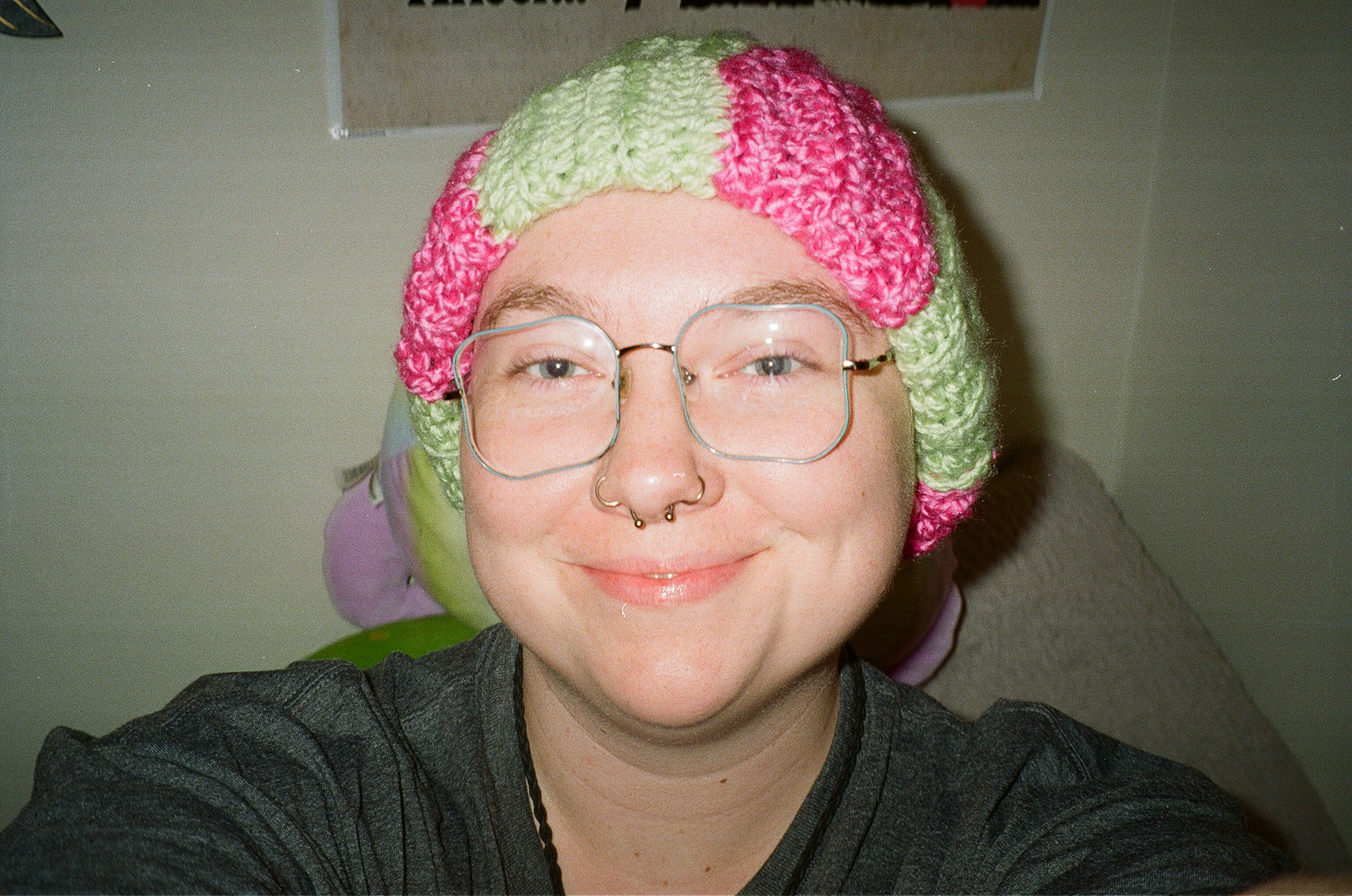 Me in a crochet hat