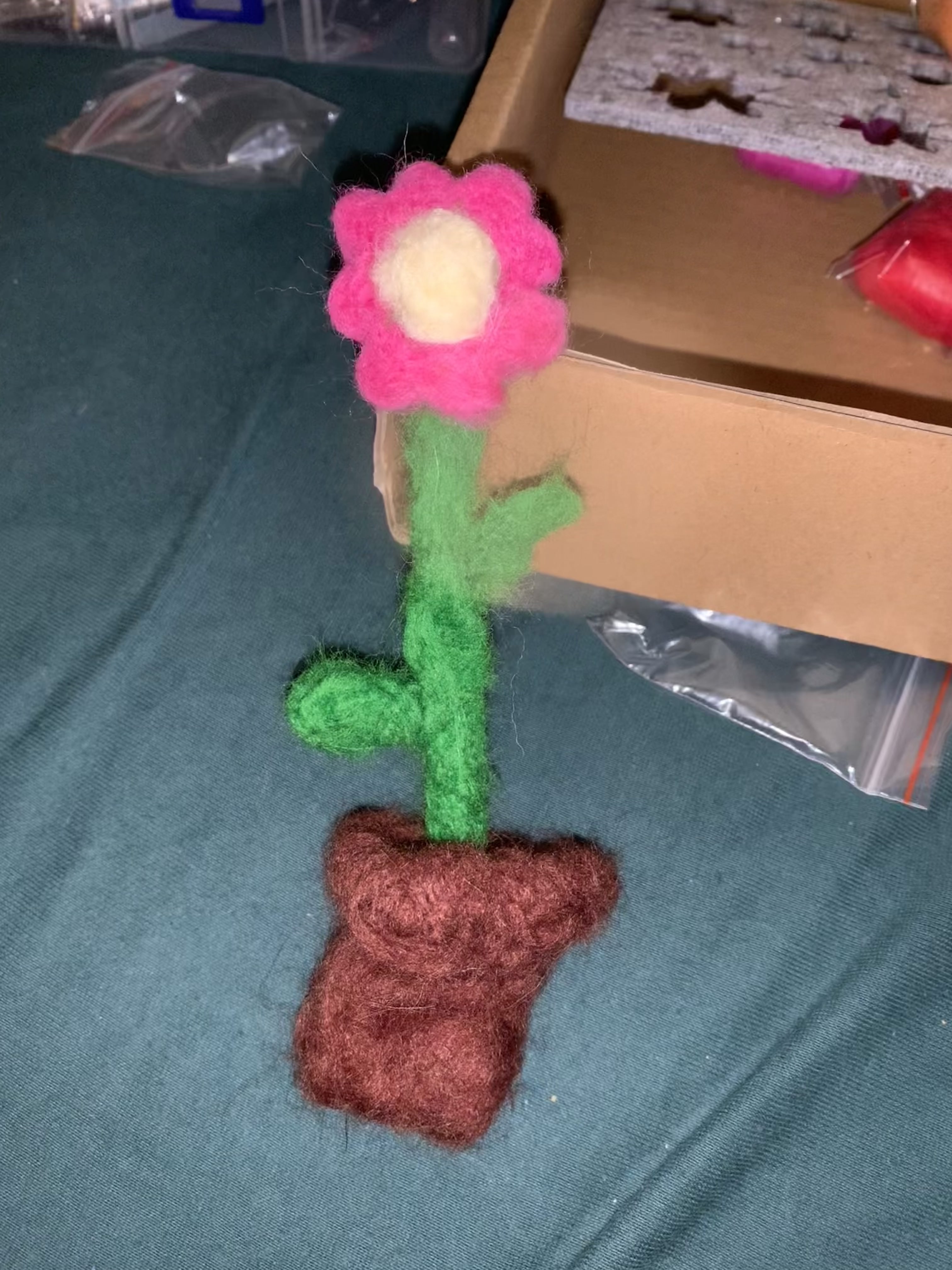 funny felt flower